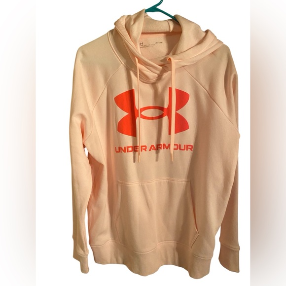 Under Armour Tops - Under Armour Womens Rival
Fleece Logo Hoodie Pink 1356318 Large Athleisure